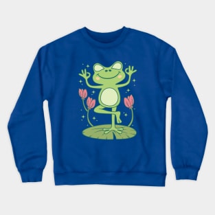 Yogi Frog Cottagecore Crewneck Sweatshirt